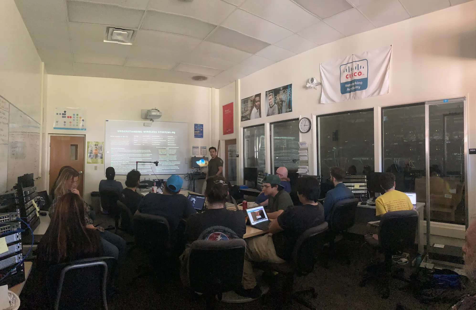 Picture taken at one of our meetings.