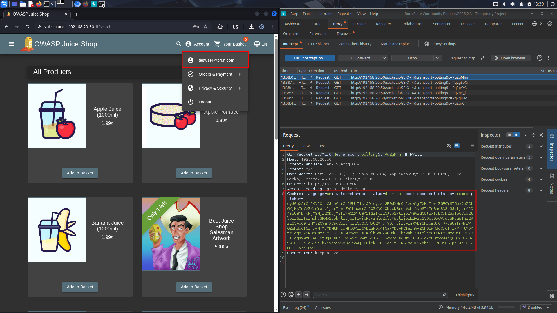 Screenshot showing the logic behind the website