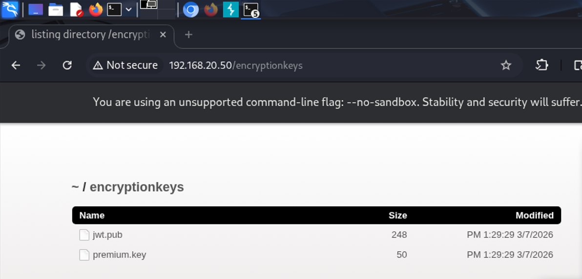 /encryptionkeys endpoint