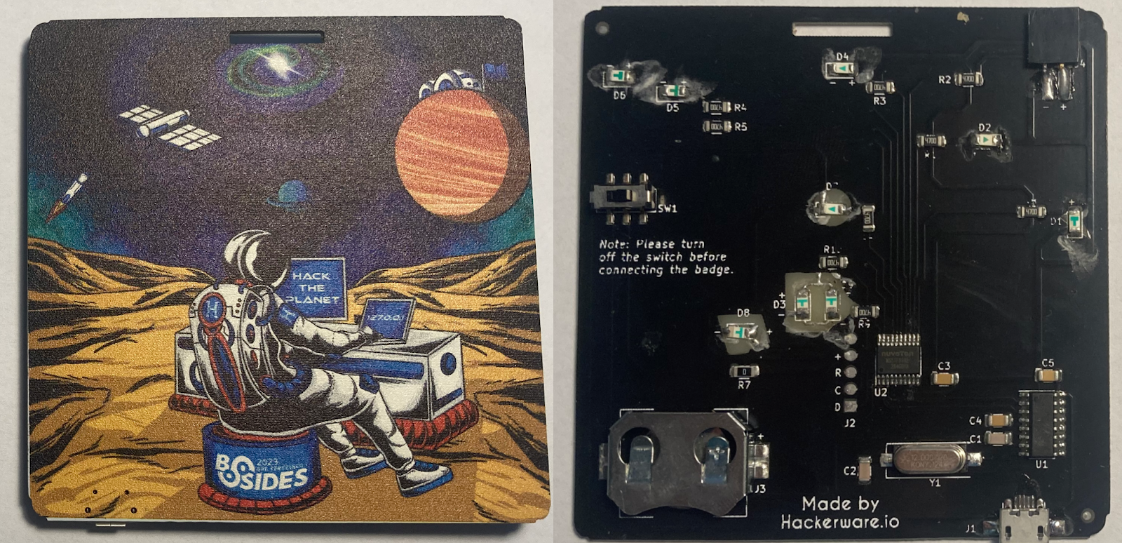 A picture of the astronaut badge.