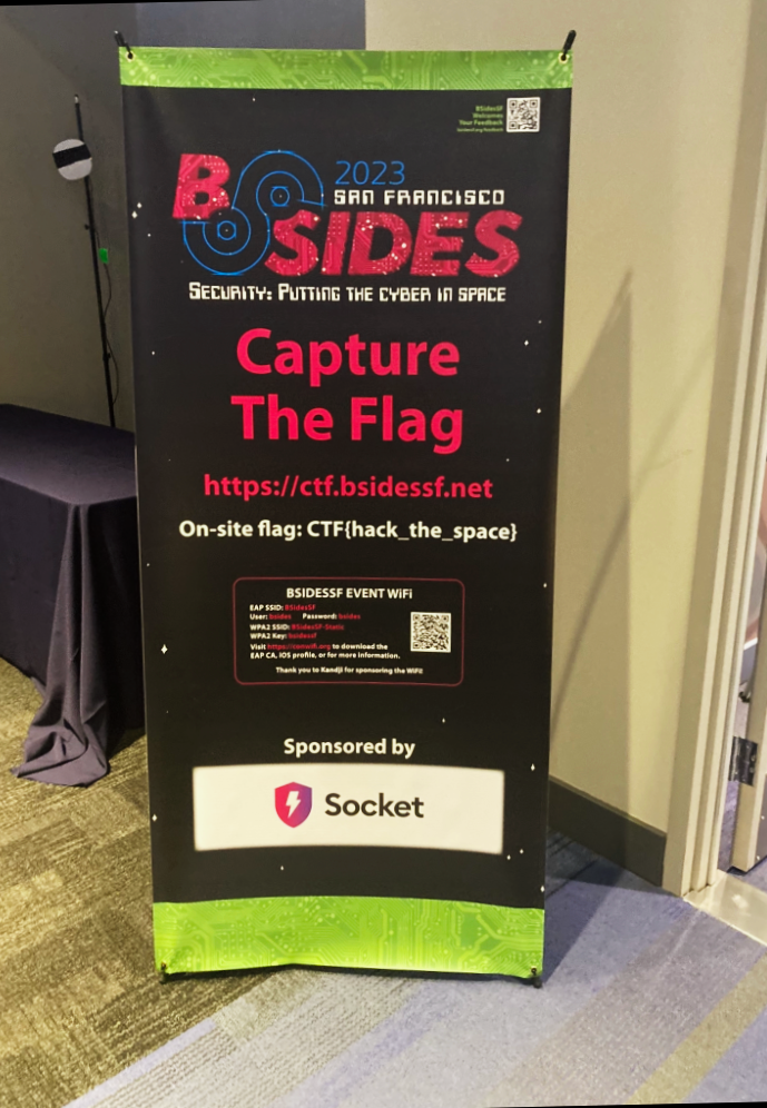 A picture of the CTF 'village' sign.