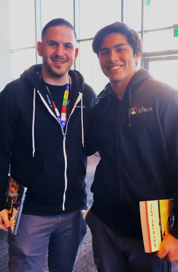 A picture taken with @Nahamsec.