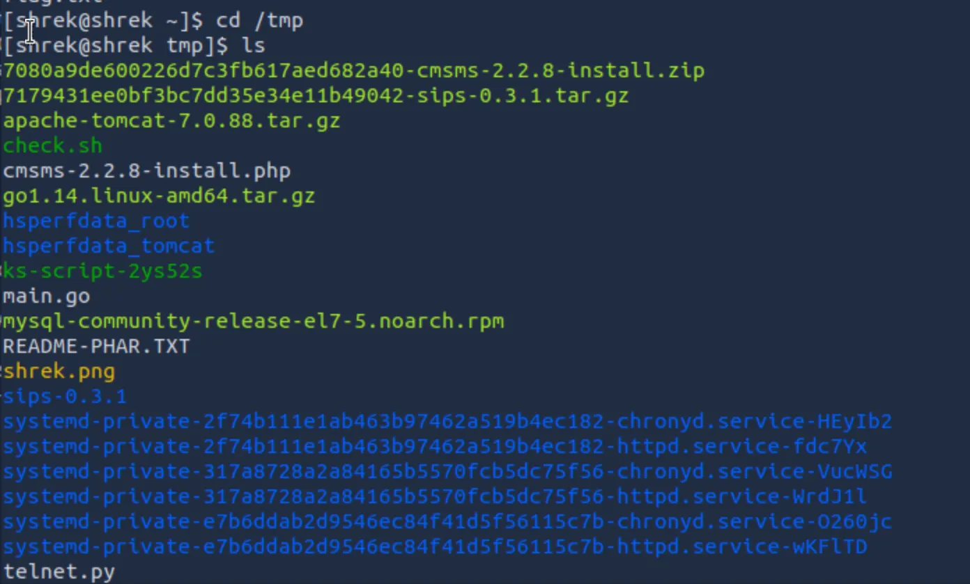 contents of the temp directory