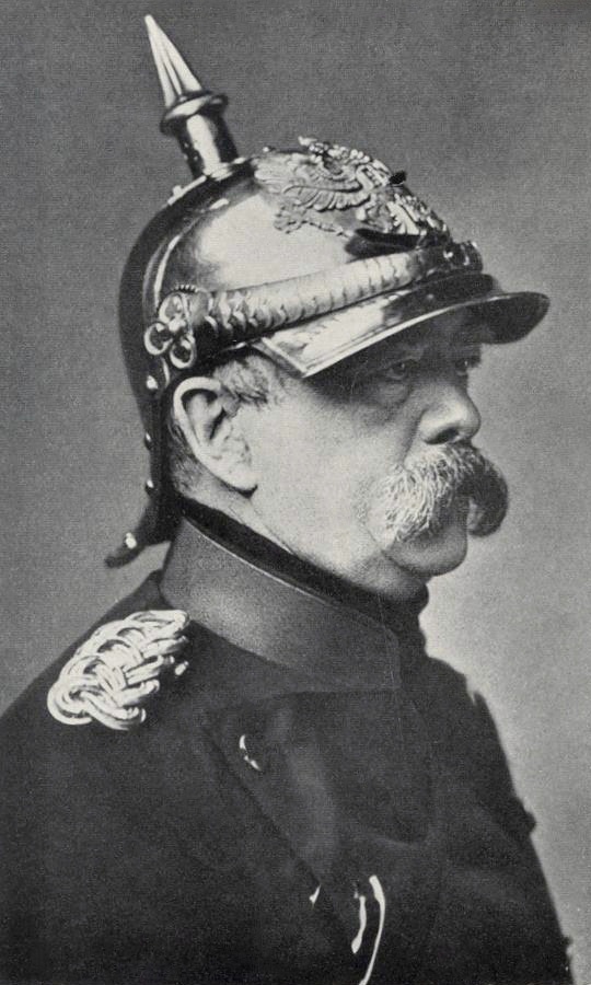 Bismarck with a Pickelhaube