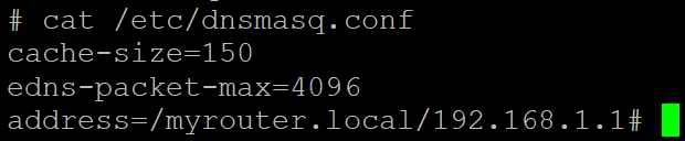 Picture of DNS configuration change from within the router.
