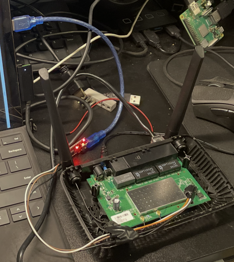 Picture of open router.